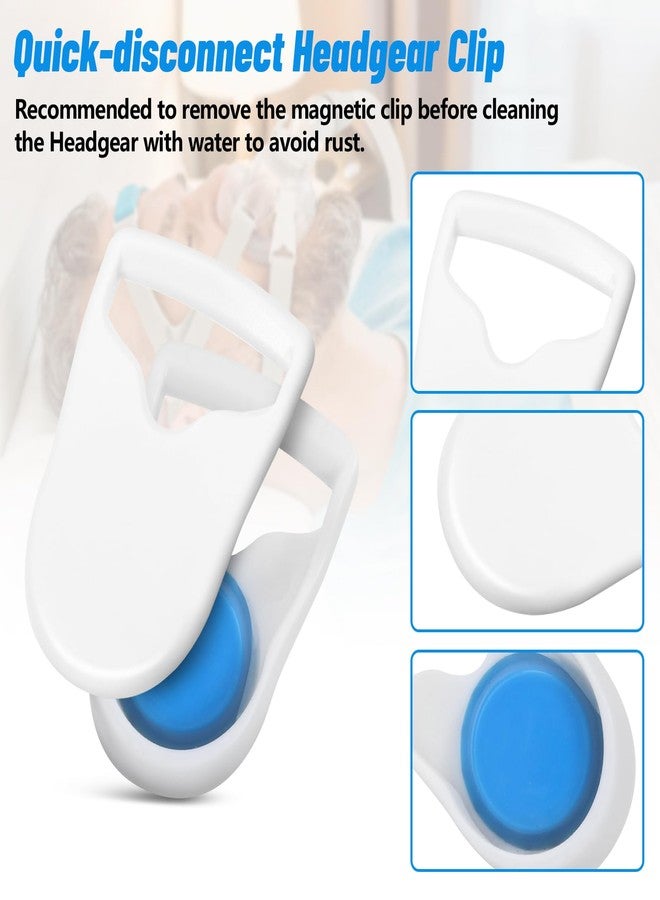 ألوكس مشابك تثبيت رأس مغناطيسية متوافقة مع أقنعة Resmed AirFit AirTouch N20 F20 F30 F30i F40 N10، مشابك تثبيت رأس مغناطيسية، سهلة الفك والتركيب، ملائمة تمامًا بقوة جذب - 4 أزواج - Image 4